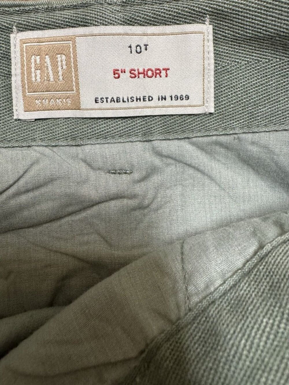 Gap Shorts Womens 10 Tall Green Chino 5” Inseam Stretch Casual - Picture 3 of 4